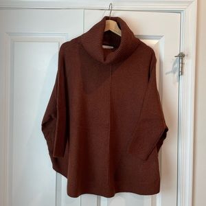 Loft Cowl Neck Poncho Sweater